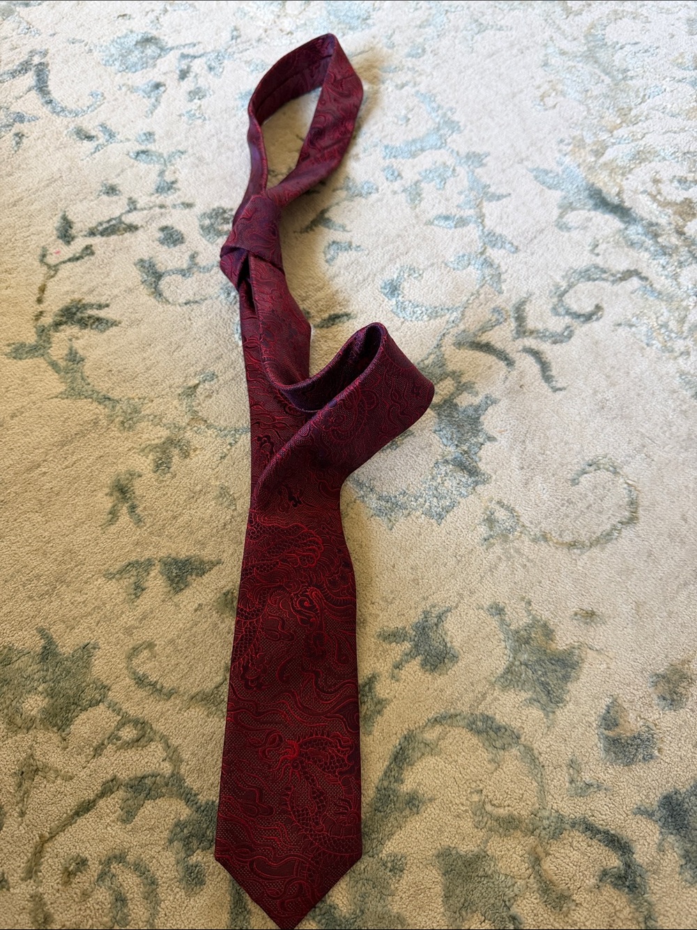 C2 by Calibrate Burgundy Paisley Neck Scarf